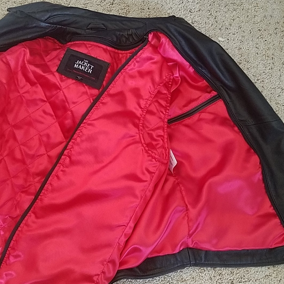 Black leather German replica motorcycle jacket - Picture 7 of 8